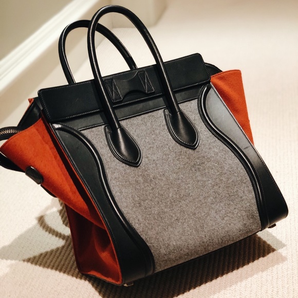 Celine Tricolor Mini Luggage Tote - Picture 5 of 7